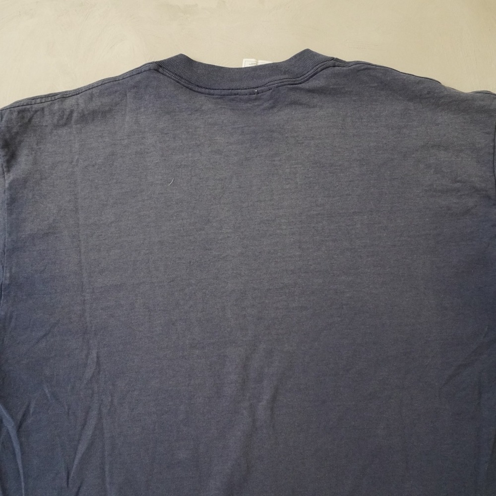 Vintage Adidas Faded Graphic T-Shirt XL Mens Navy Blue Faded Distressed Logo Tee - Picture 4 of 7